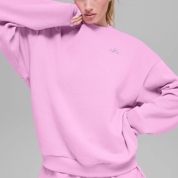 ALO Yoga Tops - ALO Yoga Women's Light Pink Hoodie